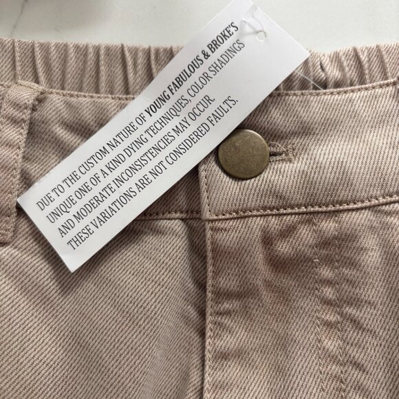 Young Fab & Broke High Elastic Waist Wide Leg Ankle Length Pants NWT $172 - Picture 4 of 11